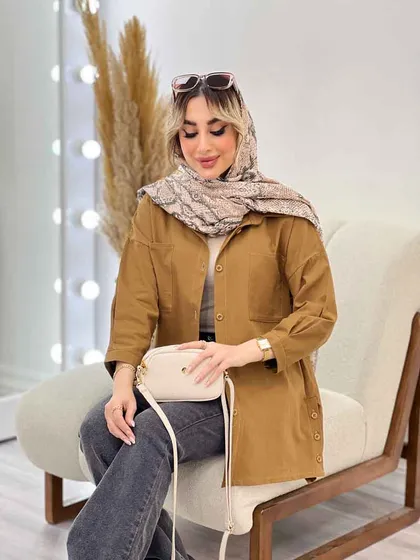 مانتو آستین پیله بغل سه دکمه