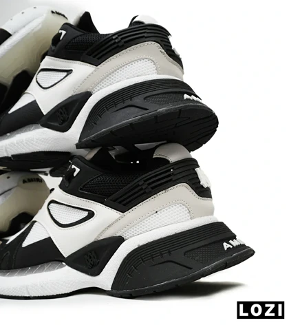 کفش کتانی سفید مشکی AMIRI Bone Runner