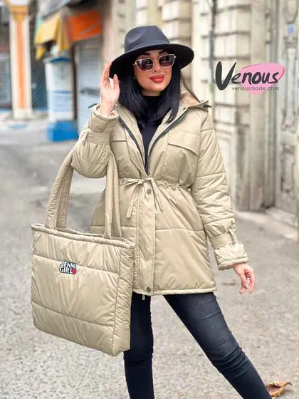 کاپشن کمرگت کیف دار
