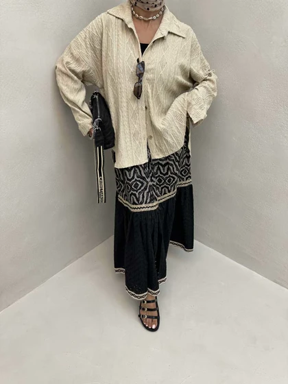 شومیز پارچه گیپور