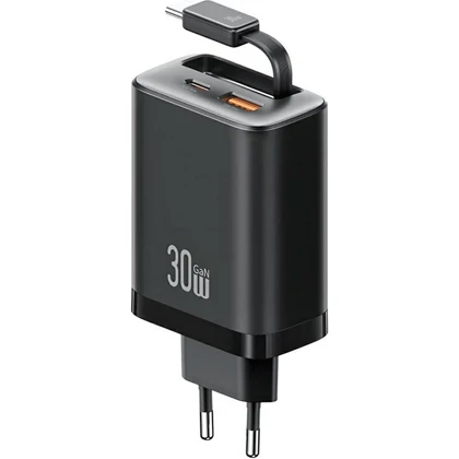 شارژر دیواری 30 وات Type-C و USB یوسامز با کابل تایپ سی CC296