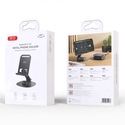 هولدر گوشی موبایل رومیزی فلزی تاشو با چرخش 360 درجه ایکس او C151