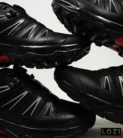 کفش کتانی مردانه مشکی قرمز SALOMON I-Runner disk