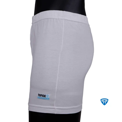 شورت پادار پنبه کش لیفه ای (تک عددی) سفید