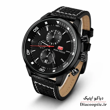 ساعت مچی مردانه اورجینال موتور ژاپن برند مینی فوکوس سه موتور مدل Mf0046G.04 بند چرم