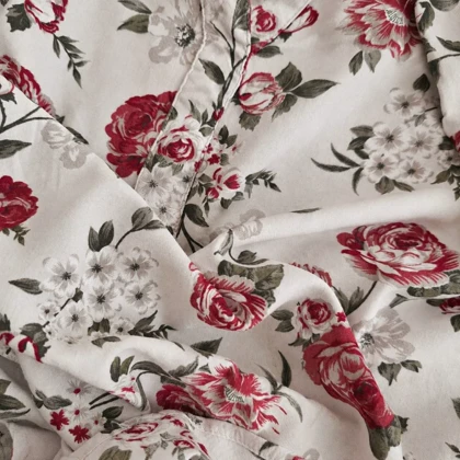 شومیز وارداتی جلو بسته گل‌دار برند Ardene طوسی روشن سایز 40 تا 44 کد 3400