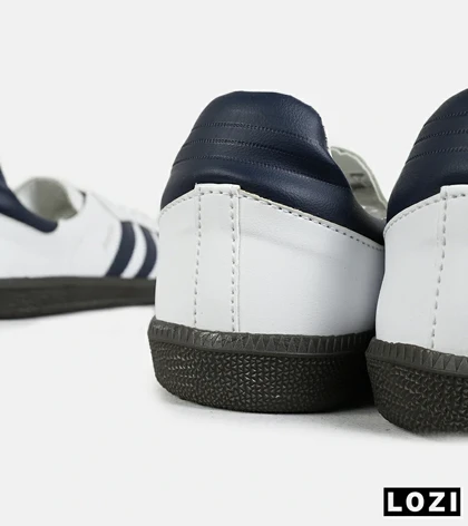 کفش کتانی مردانه و زنانه سفید سرمه ای ADIDAS Samba