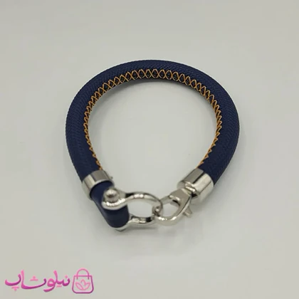 دستبند امگا رابر سرمه ای مردانه سایز لارج کیفیت مستر (طراحی جدید) کد 1350