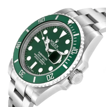 ساعت رولکس سابمارینر زنانه نقره ای صفحه سبز (هالک) Rolex Submariner Hulk