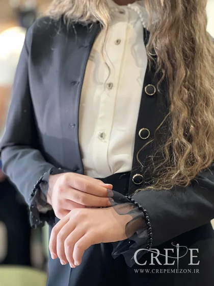 کت کراپ جلودکمه دار