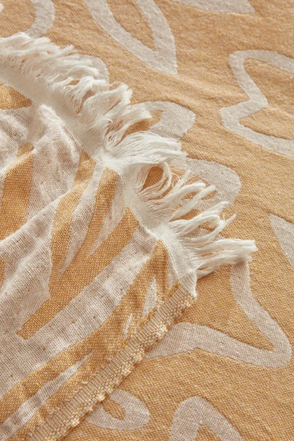 روتختی پیکه دو نفره Karaca Home مدل Bouquet موسلین - زرد