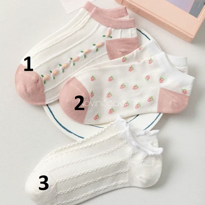 جوراب مچی شکوفه ی توت فرنگی