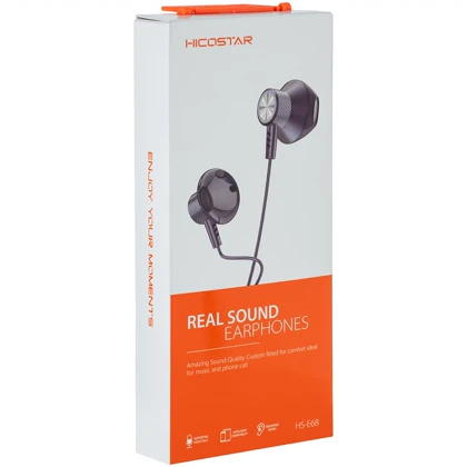 هندزفری سیمی هایکواستار Hicostar مدل HS-E68 با جک 3.5 میلی متری