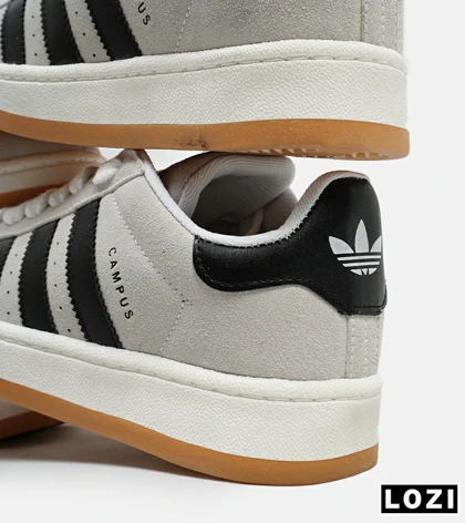 کفش کتانی مردانه و زنانه طوسی مشکی ADIDAS Campus مدل 5303