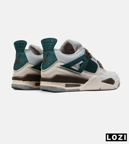 کتانی ساق‌دار زنانه و مردانه کرم سبز Nike air jordan 4 مدل 8047