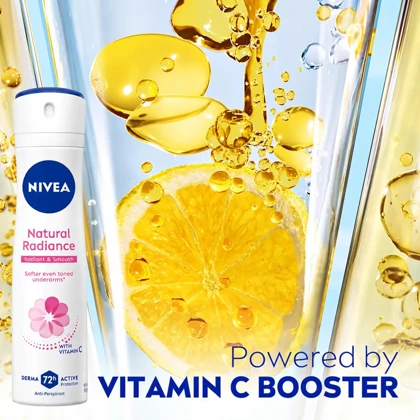 اسپری ضد تعریق زنانه نیوآ NIVEA مدل Natural Radiance با محافظت 72 ساعته 150ml