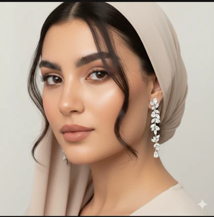 گوشواره آویز طرح گل و برگ - برند تاش آلمانی اصل