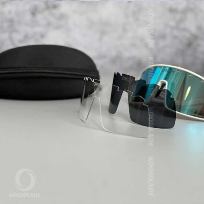 عینک ورزشی اوکلی 3 لنز مدل SUTRO WHITE GREEN