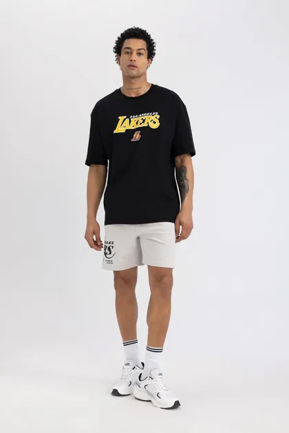 DeFactoFit NBA لس آنجلس لیکرز استاندارد فیت شورت B9896AX24SM