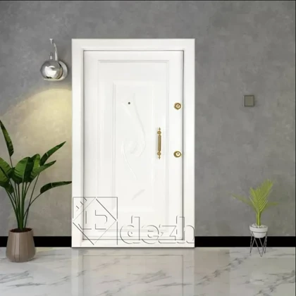 درب ضد سرقت سفید رویه فلز مدل DZ-417