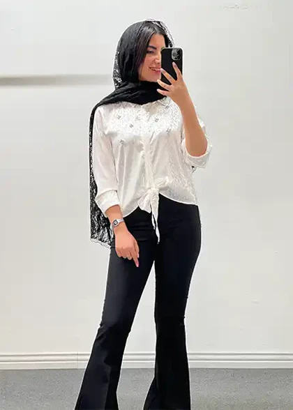 شومیز گره‌ای کد 4012