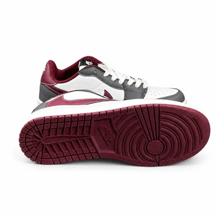 کفش کتانی مردانه مدل نایکی ترویس سفید طوسی زرشکی Nike travis