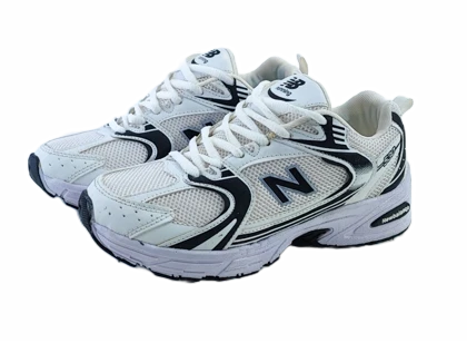 کفش اسپرت زنانه و پسرانه مدل نیوبالانس 530 new balance سفید مشکی کد 614
