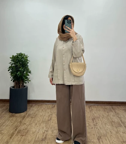 مانتو کتان کاغذی امیلیا (ارسال رایگان)