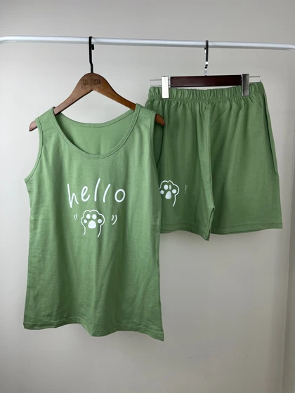ست تاپ شلوارک Hello