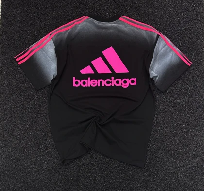 تیشرت پشت چاپ اورسایز Balenciaga Adidas