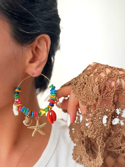 گوشواره حلقه‌ای چارم ساحلی