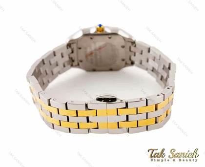 ساعت مچی زنانه کارتیه پنته دورنگ طلایی مدیوم Cartier-3187-L