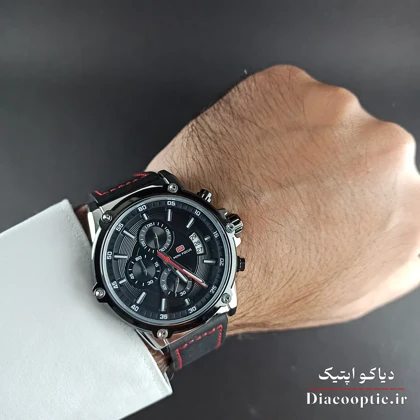 ساعت مچی مردانه اورجینال موتور ژاپنی برند مینی فوکوس سه موتور مدل Mf0175G.02 بند چرم