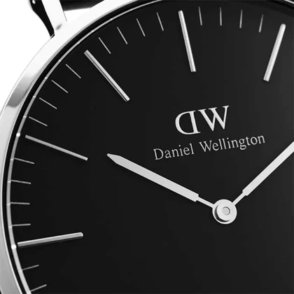 ساعت دنیل ولینگتون مردانه بند چرم قهوه ای سیلور DW-4097-40-G