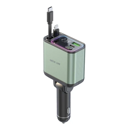 شارژر فندکی تاشو گرین لاین مدل Retractable ظرفیت 90 وات