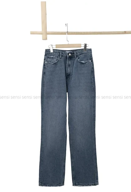 شلوار جین نیم بگ رگولارکد1005006