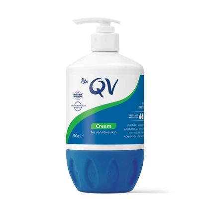 کرم مرطوب کننده پوست های حساس کیو وی QV Moisturising Cream For Sensitive Skin 500g