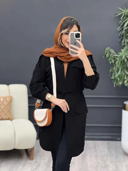 مانتو ژیله دار سرشانه پاگن