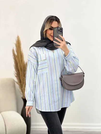 مانتو شومیزی راه راه