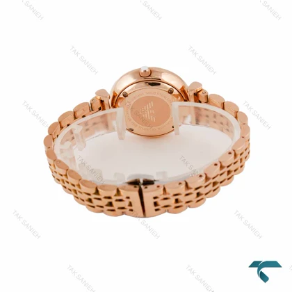 ساعت امپریو آرمانی رزگلد ایندکس نگین Armani-6817-L