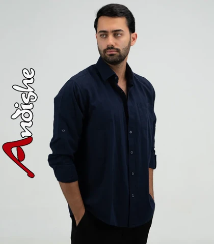 پیراهن کتان مردانه مدل امیرسام
