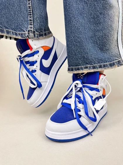 کتانی ونس زنانه ساق‌دار ایر جردن 1 کینگ بلو 1 NIKE AIR JORDAN کد 912