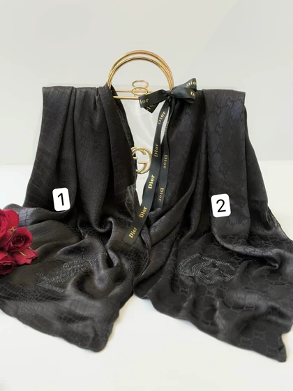 2051-شال ابریشم ژاکارد ترک