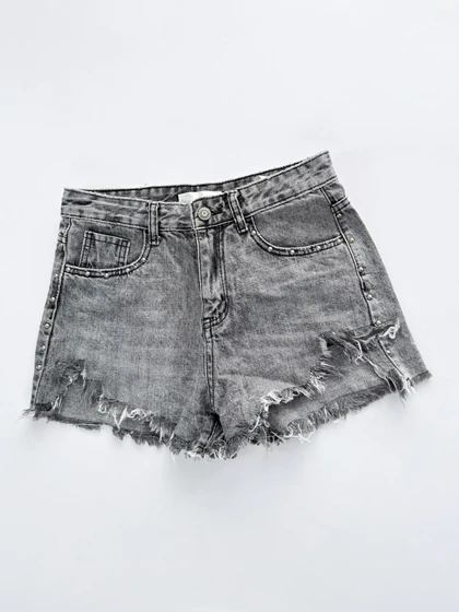 شورتک کوتاه جین پاچه ریش