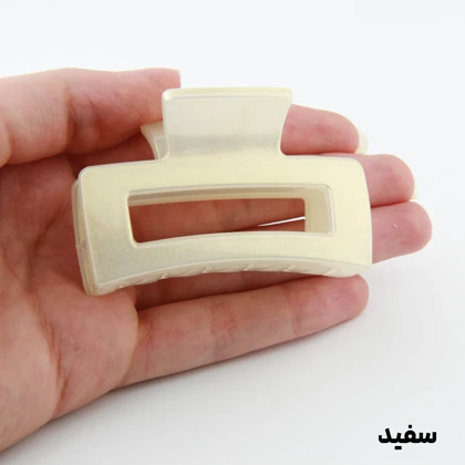 کلیپس دخترانه مدل مستطیل ساده دو رنگ کوچک