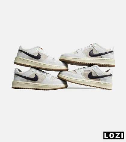 کفش کتانی مردانه و زنانه کرم طوسی بنفش نایک NIKE SB Dunk مدل 7063