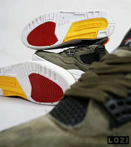 کتانی ساق‌دار مردانه سبز Nike air jordan 4