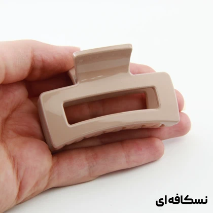 کلیپس دخترانه مدل مستطیل ساده دو رنگ کوچک