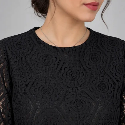 شومیز گیپور خورشید مشکی