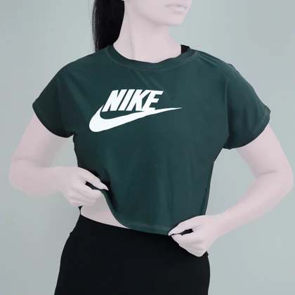 کراپ آستین کوتاه ورزشی زنانه نایک مدل VHD-3C337 کله غازی